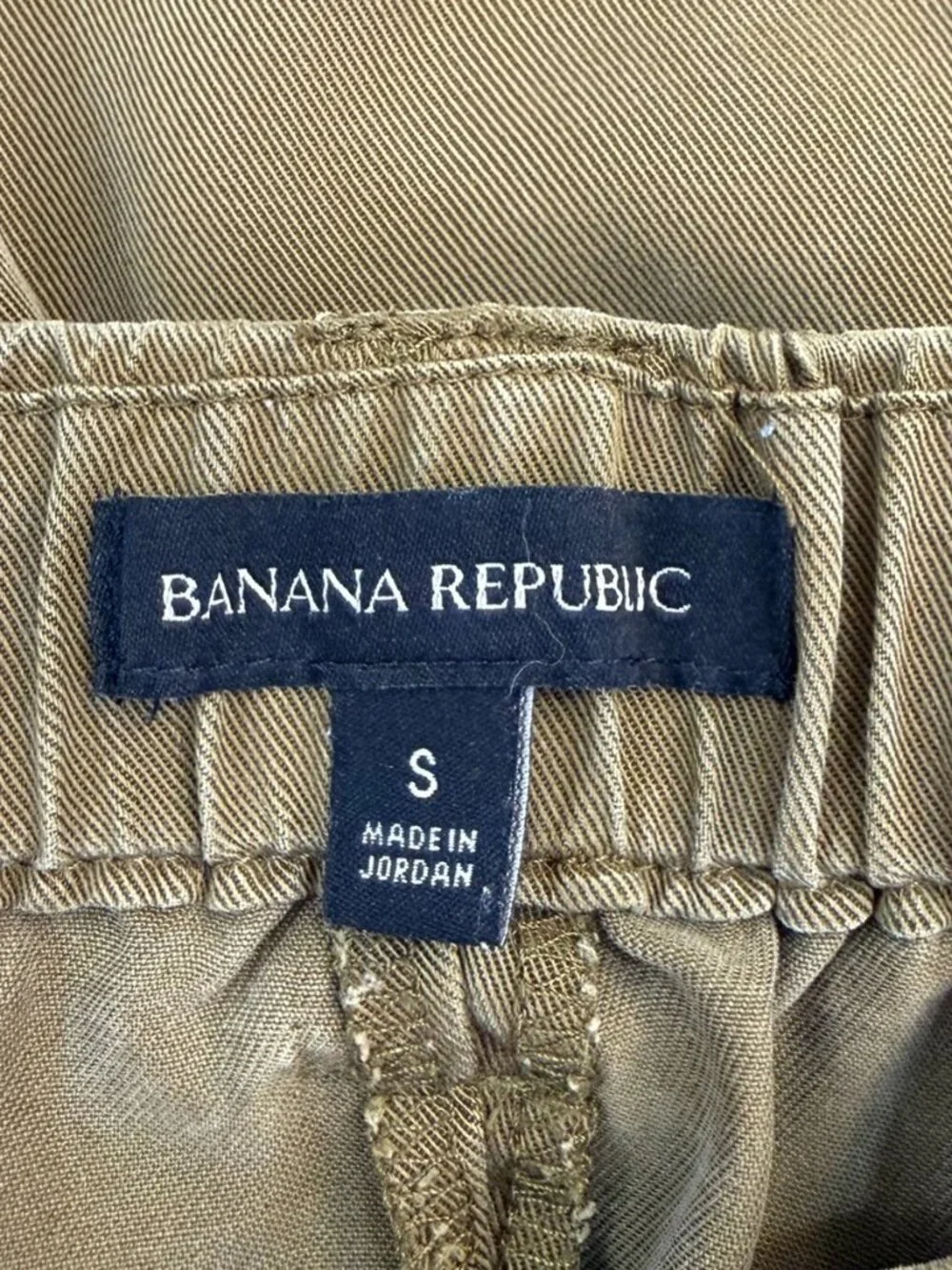 Banana Republic Olive Tie Waist Utility Crop Pants Size S